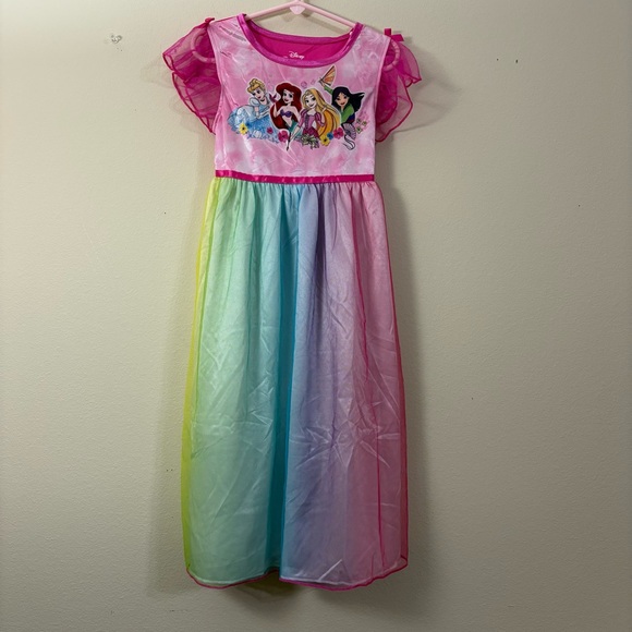 Disney Princess Nightgown Girl size 6 Pajamas Dress up Colorful pink NWT - Picture 1 of 4